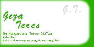 geza tercs business card